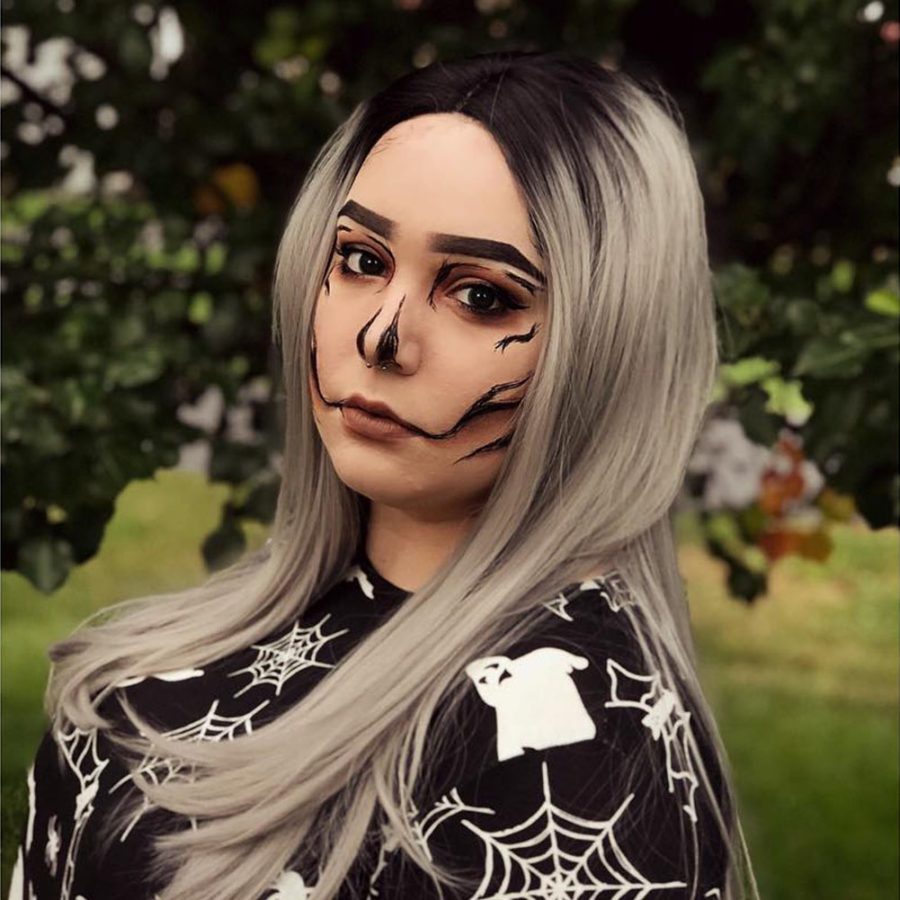 Musegetes Ombre Silver Straight Synthetic Lace Front Wig HS0021