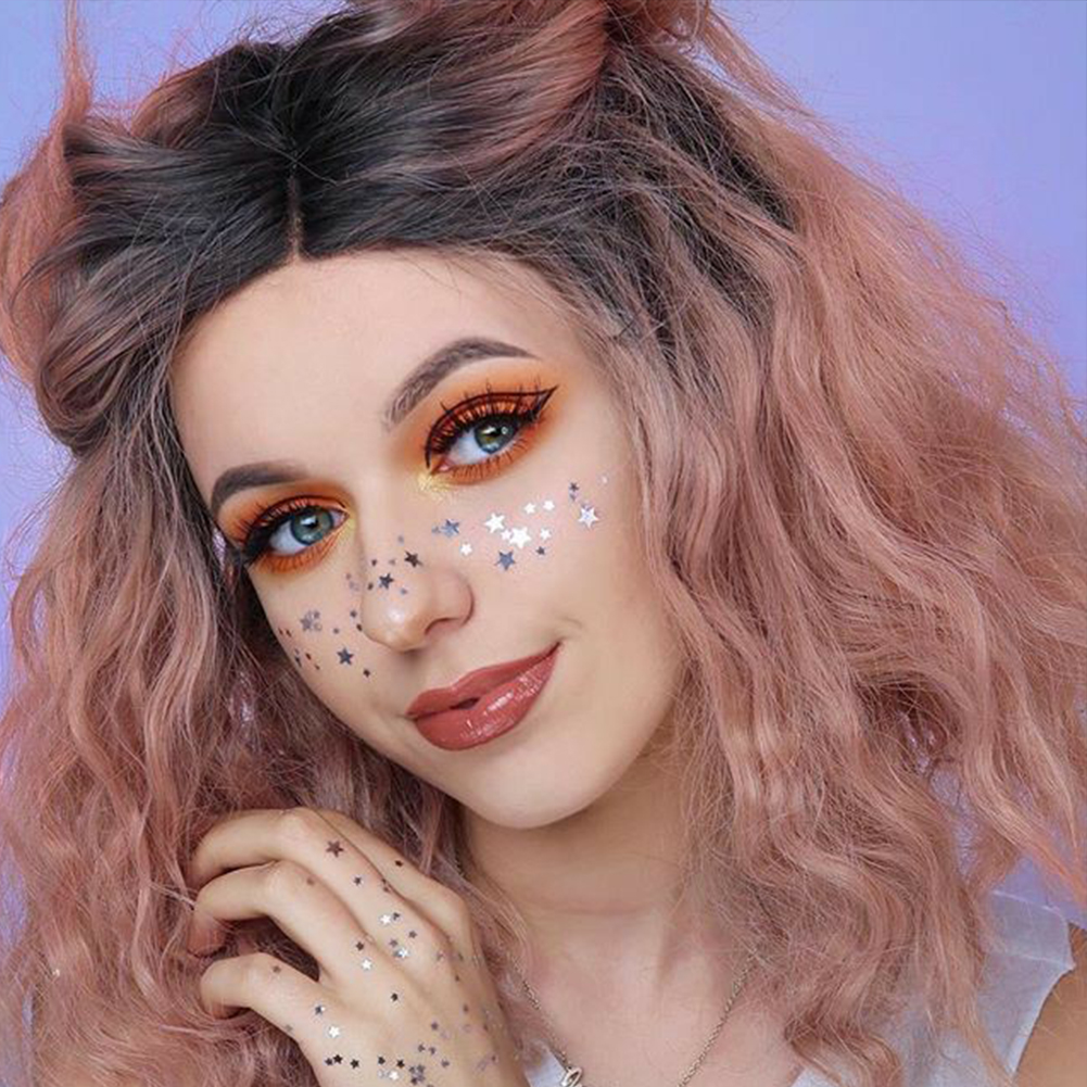 Musegetes Ombre Pink Bob Curly Synthetic Lace Front Wigs HS0025