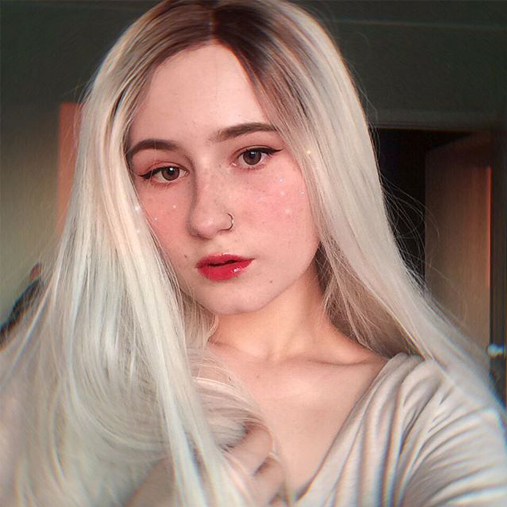Musegetes Ombre Blonde Synthetic Lace Front Wigs HS0040