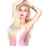 HMusegetes Ombre Blonde Long Straight Synthetic Lace Front Wigs HS2013