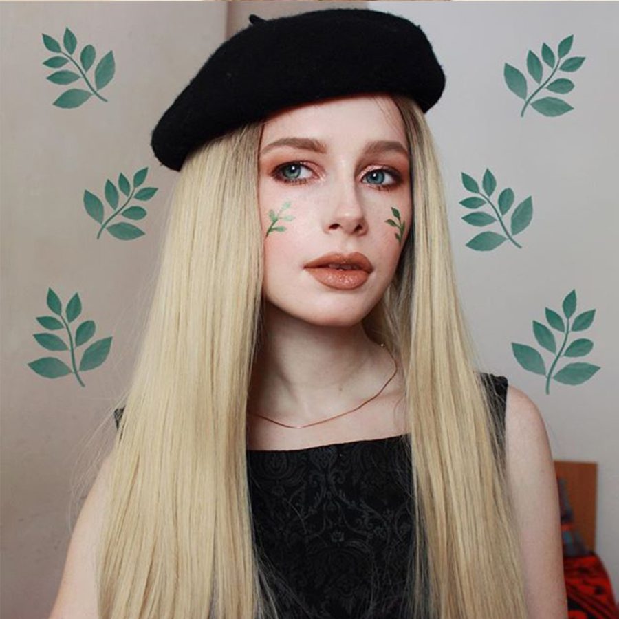 Musegetes Ombre Blonde Long Straight Synthetic Lace Front Wigs HS2013