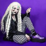Musegetes White Blonde Curly Wave Synthetic Lace Front Wig HS2039