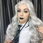 Musegetes Silver Wavy Synthetic Lace Front Wig HS3002