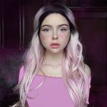 Musegetes Ombre Pink Wavy Synthetic Lace Front Wigs HS3006