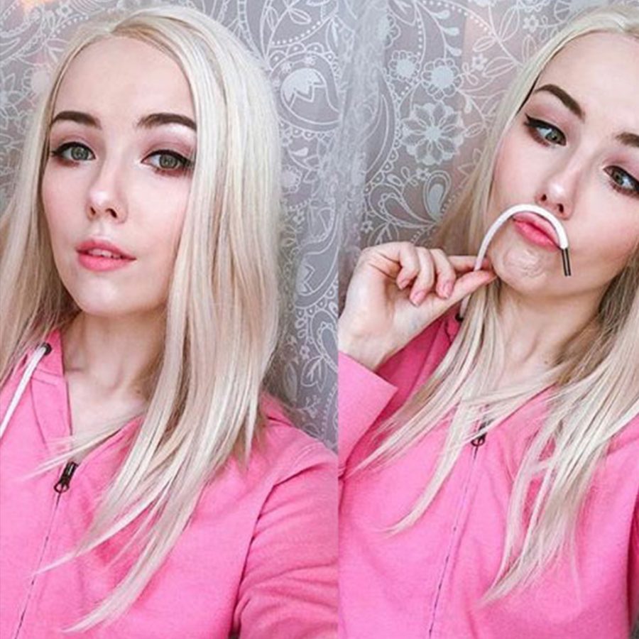 Musegetes White Blonde Bob Straight Synthetic Lace Front Wigs HS3014