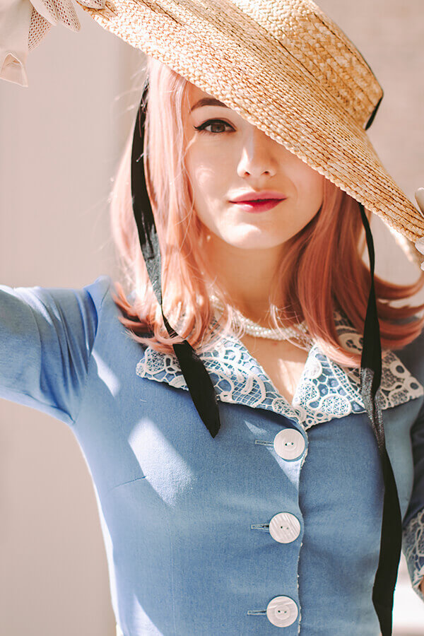 HS4005-4-Peach-Pink-Bob-Synthetic-Lace-Front-Wig