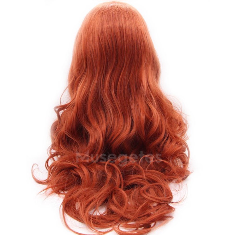 Copper Red Body Wave Synthetic Lace Front Wigs HS4018
