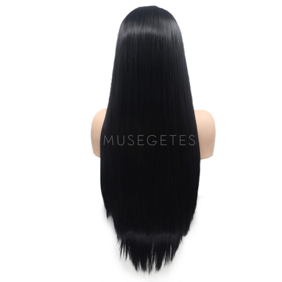 Black Straight Synthetic Lace Front Wigs HS6059