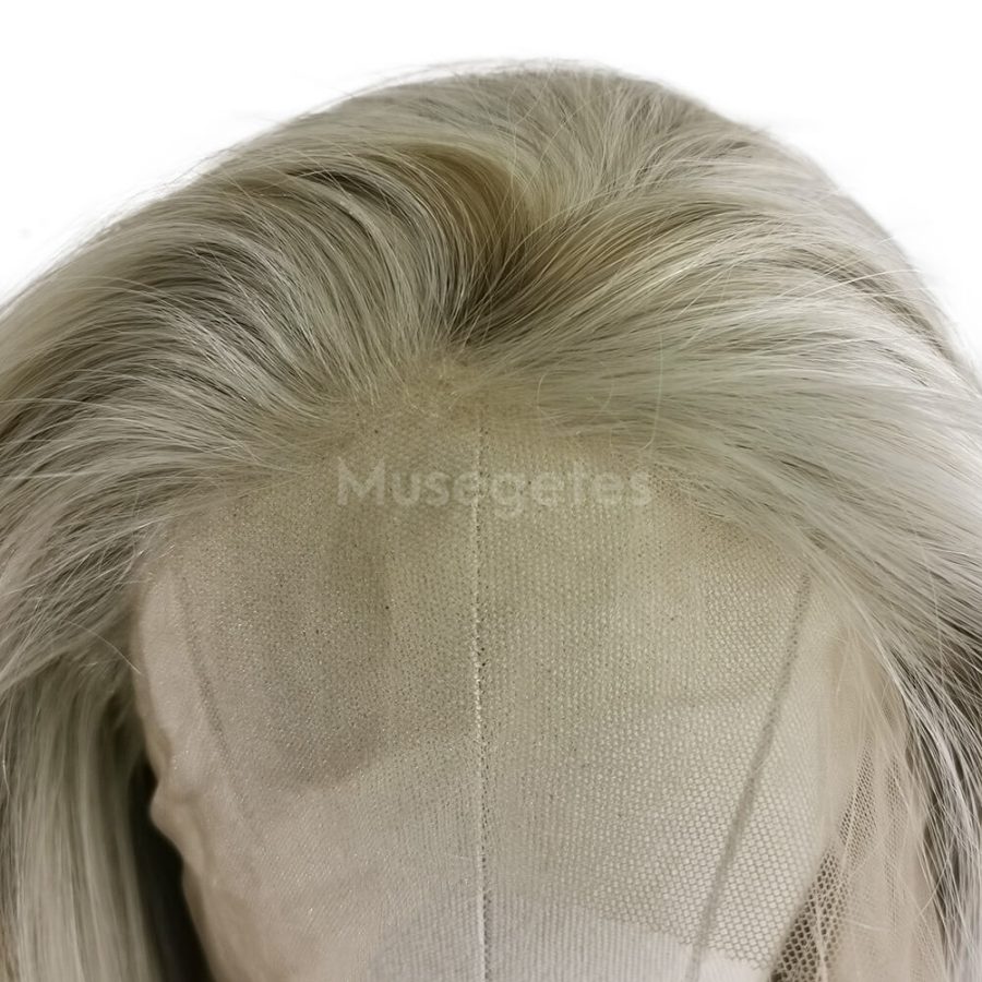Musegetes Blonde Mixed Brown Wavy Synthetic Lace Front Wigs
