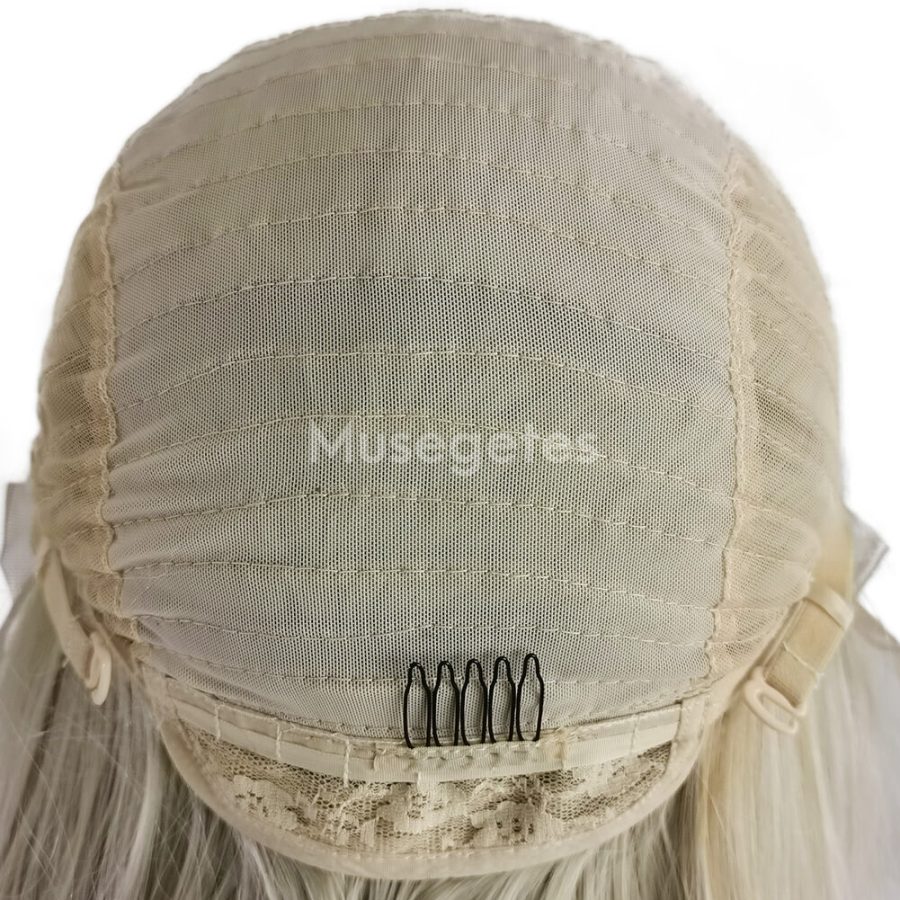 Musegetes Blonde Mixed Brown Wavy Synthetic Lace Front Wigs